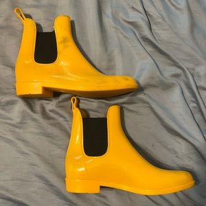 Yellow Rubber Rain Booties